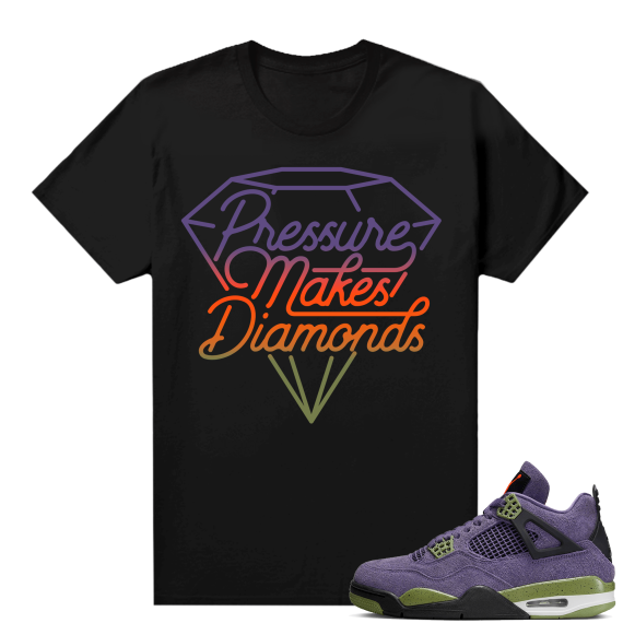 Jordan 4 Canyon Purple Matching Shirts Pressure Makes Diamonds