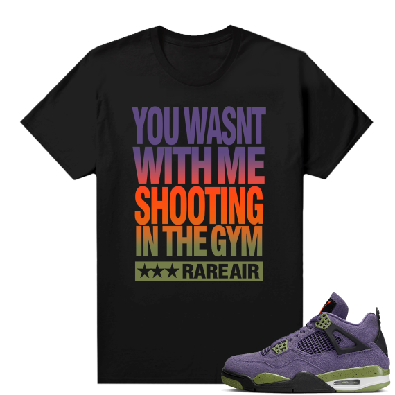 Jordan 4 Canyon Purple Matching Shirts Shootin in the Gym