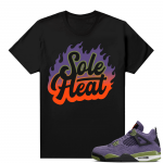 Jordan 4 Canyon Purple Matching Shirts Sole Heat Logo