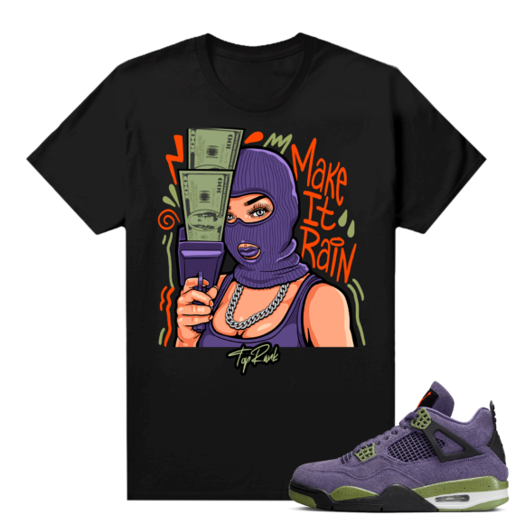 Jordan 4 Canyon Purple Matching Shirts TopRank Make it Rain