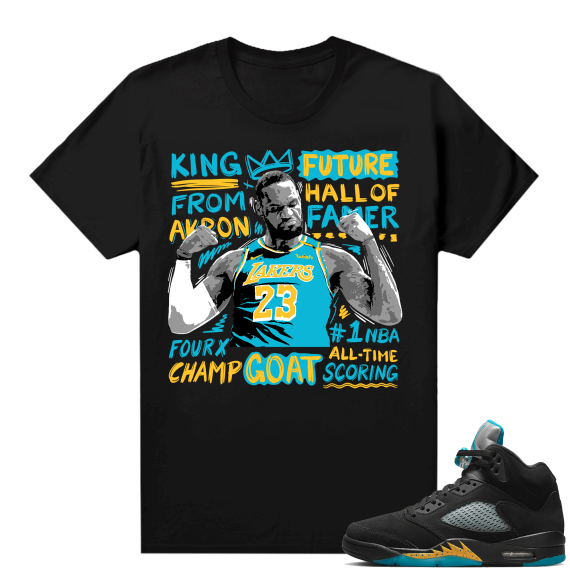 Jordan 5 Aqua shirts  Black All Time Scoring King