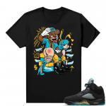 Jordan 5 Aqua shirts  Black Bunny Slap