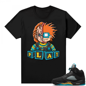 Jordan 5 Aqua shirts  Black Childs Play