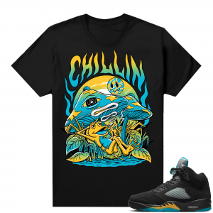 Jordan 5 Aqua shirts  Black Chillin