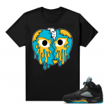 Jordan 5 Aqua shirts  Black Crying Heart V2