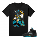 Jordan 5 Aqua shirts  Black Designer Bear