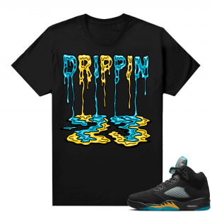 Jordan 5 Aqua shirts  Black Drippin 23