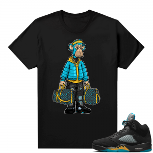 Jordan 5 Aqua shirts  Black Duffle Bag Ape