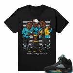 Jordan 5 Aqua shirts  Black Everybody Eats B