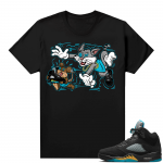 Jordan 5 Aqua shirts  Black Finessed