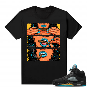 Jordan 5 Aqua shirts  Black Get Lit