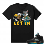 Jordan 5 Aqua shirts  Black Got EM Cartoon