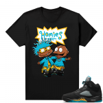 Jordan 5 Aqua shirts  Black Homies