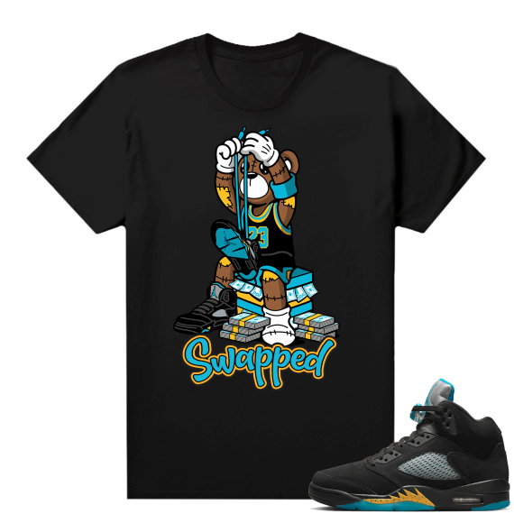 Jordan 5 Aqua shirts  Black Lace Swap Bear