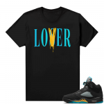 Jordan 5 Aqua shirts  Black Lover