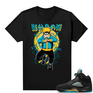 Jordan 5 Aqua shirts  Black Nurato Hype