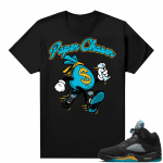 Jordan 5 Aqua shirts  Black Paper Chaser