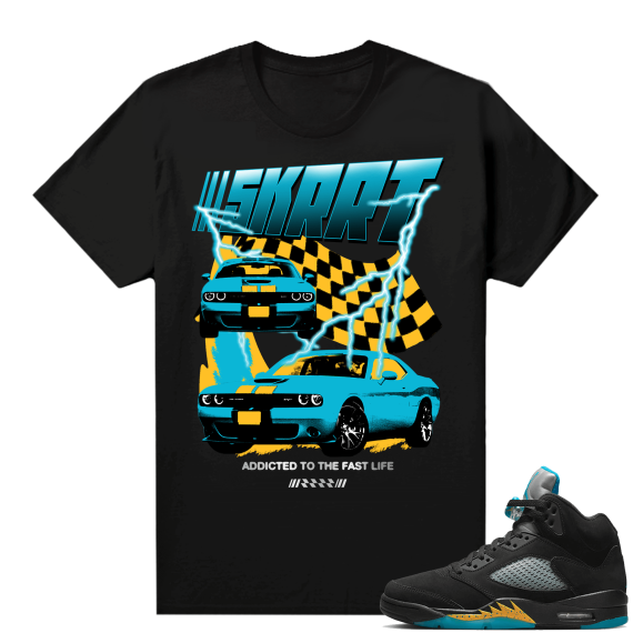 Jordan 5 Aqua shirts  Black SKRRRT