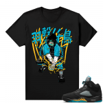 Jordan 5 Aqua shirts  Black Sasuke Hype