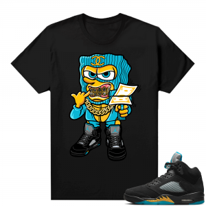 Jordan 5 Aqua shirts  Black Savage Bob