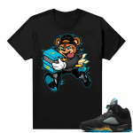 Jordan 5 Aqua shirts  Black Sneaker Heist Bear