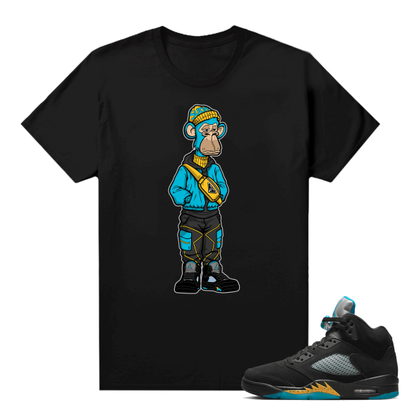 Jordan 5 Aqua shirts  Black Sneakerhead Ape