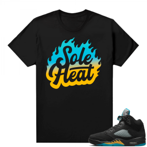 Jordan 5 Aqua shirts  Black Sole Heat