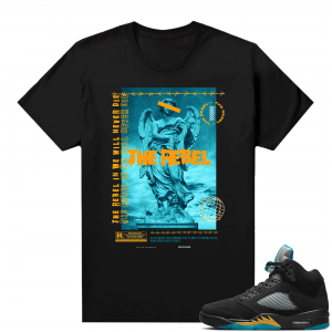 Jordan 5 Aqua shirts  Black The Rebel