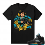 Jordan 5 Aqua shirts  Black Tony Montana