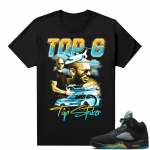 Jordan 5 Aqua shirts  Black Top G Cobra Tate