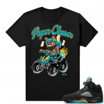 Jordan 5 Aqua shirts  Black Toprank Paper Chaser Bear