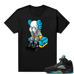 Jordan 5 Aqua shirts  Black Toy x AJ5