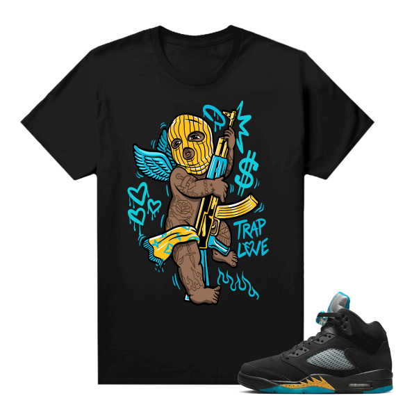 Jordan 5 Aqua shirts  Black Trap Angel