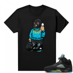 Jordan 5 Aqua shirts  Black Trap Bear