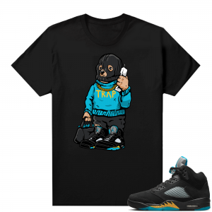 Jordan 5 Aqua shirts  Black Trap Bear