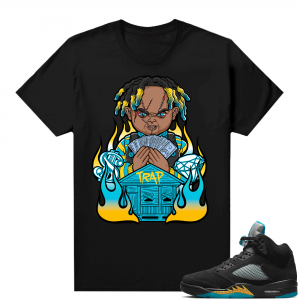 Jordan 5 Aqua shirts  Black Trap Chucky