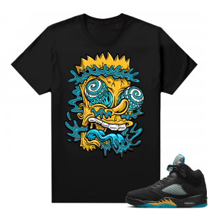 Jordan 5 Aqua shirts  Black Trippy Bart