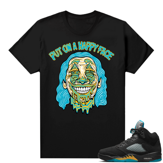 Jordan 5 Aqua shirts  Black Trippy Joker