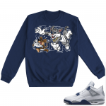 Midnight Navy 4s Crewneck Sweatshirts  Navy Finessed