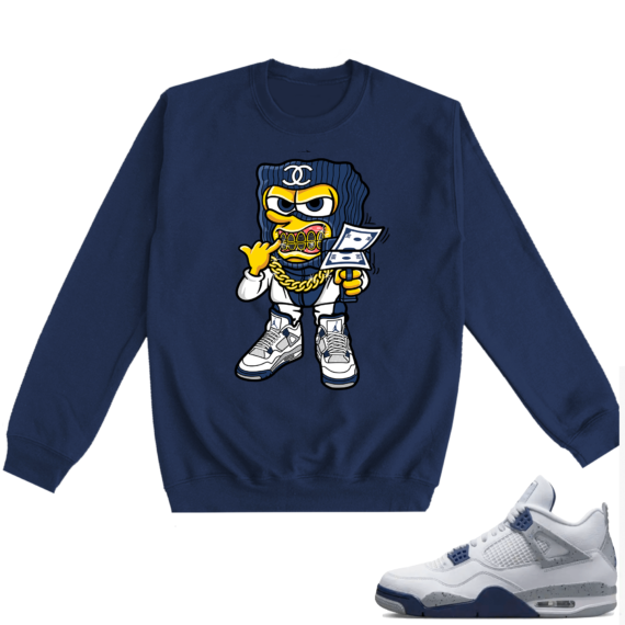 Midnight Navy 4s Crewneck Sweatshirts  Navy Savage Bob