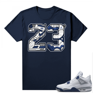 Midnight Navy 4s Shirts  Tee Navy 23 Mashup