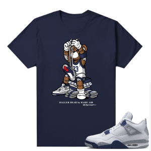 Midnight Navy 4s Shirts  Tee Navy Baller Bear by Rare Air