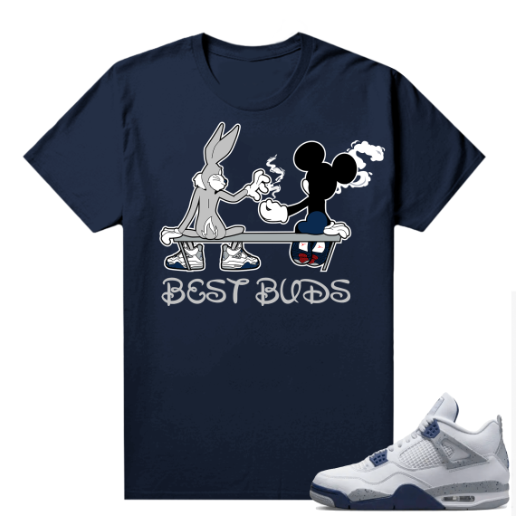 Midnight Navy 4s Shirts  Tee Navy Best Buds