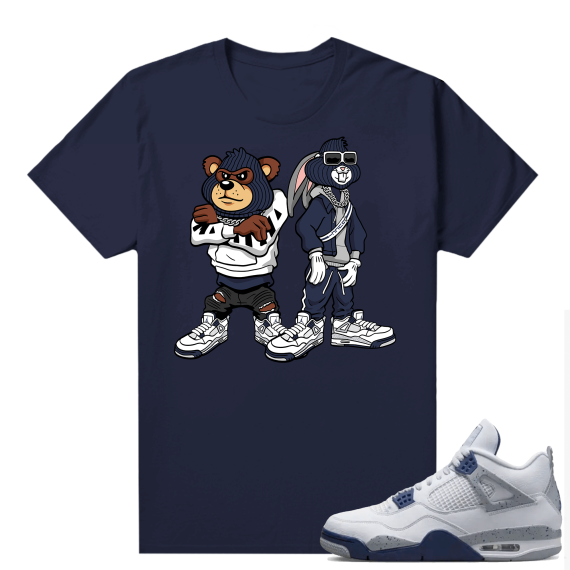 Midnight Navy 4s Shirts  Tee Navy Big Steppas