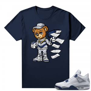 Midnight Navy 4s Shirts  Tee Navy Cash Cannon Bear