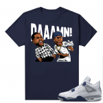 Midnight Navy 4s Shirts  Tee Navy DAAAMN