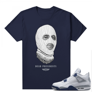 Midnight Navy 4s Shirts  Tee Navy Dead Presidents