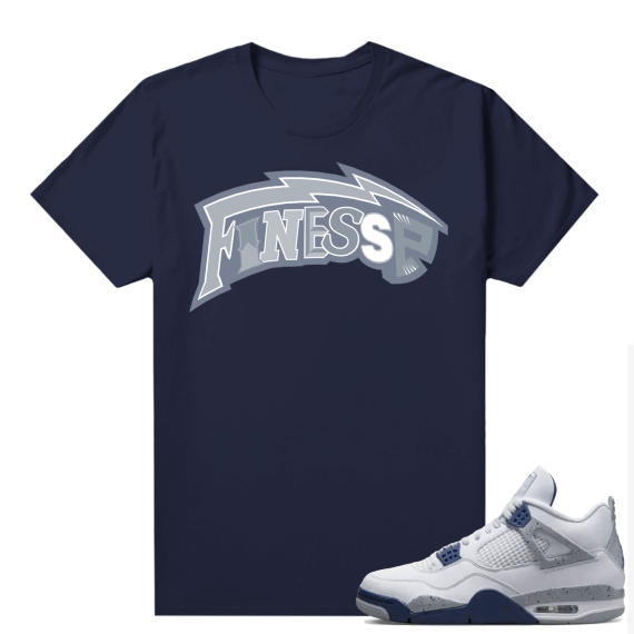 Midnight Navy 4s Shirts  Tee Navy Finesse