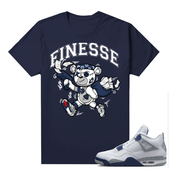 Midnight Navy 4s Shirts  Tee Navy Finesse Bear