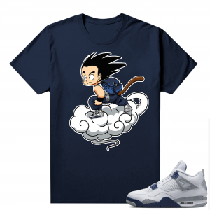 Midnight Navy 4s Shirts  Tee Navy Fly Goku